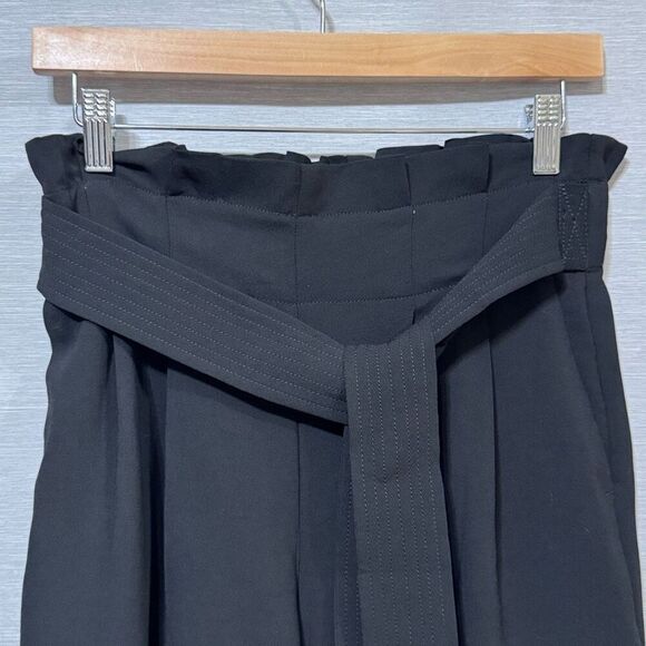 Madewell Tie Waist Huston Pull On Crop Pants In Black SZ small - Picture 7 of 12